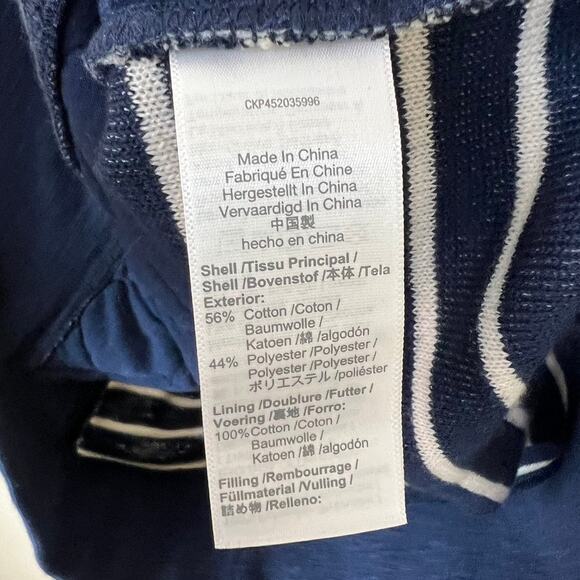 Madewell Quilted Mockneck Striped Sweatshirt Size Small - Picture 9 of 10